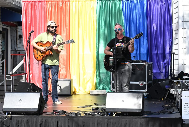 Performing on the CAMP courtyard stage is Storm Sounds featuring  Storm Whitney.