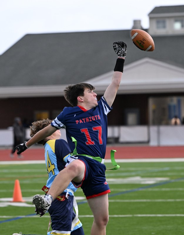 Newark Charter’s Ryan DeRienzo makes a defensive play on a Cape pass.
