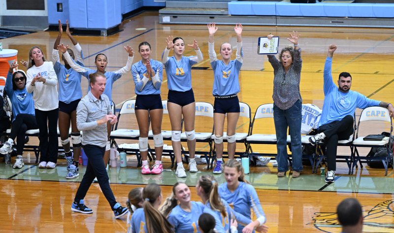 The Vikings celebrate a roof.