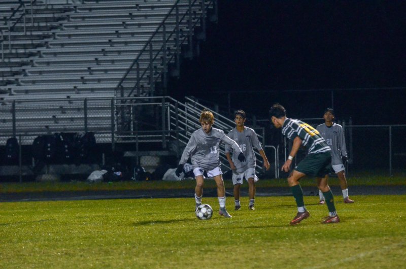 Seahawks eighth-grader Nico Haskell starts to cut in.