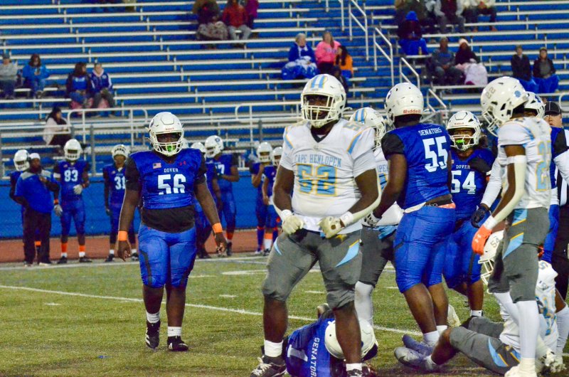 Vikings senior Tre Batson gets to the quarterback this time.