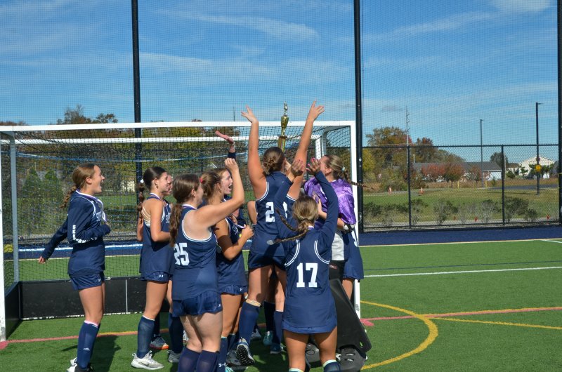 The girls were able to pick themselves up for a trophy lift up and enjoy their Henlopen South crown.