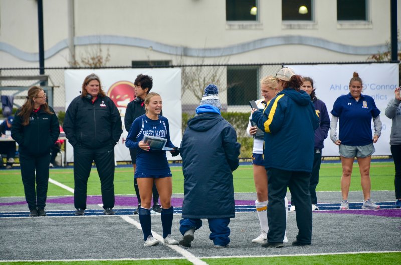 Seahawks sophomore Logan Stiles receives an academic award for her work in the classroom.