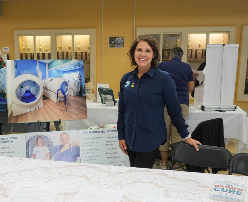 Liz Guida, co-founder of Delaware Hyperbarics, is ready to educate about hyperbaric oxygen therapy.