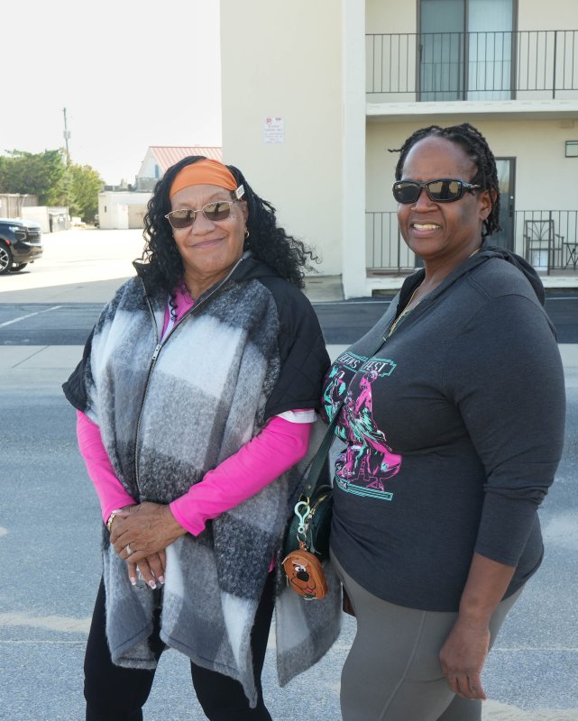Vanessa Thomas, left, and Tammy Kesler participate in the walk in honor of Thomas’ daughter, Joy Antoinette Sullivan. Thomas has participated every year.