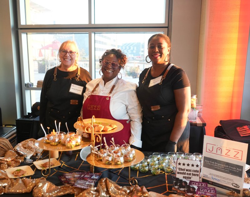 Among the many vendors providing food at the event is A Taste of Jazz. Shown are (l-r) Janet Fowler, Chef LaTisha Donaè Dismuke and Shontae Maddox.