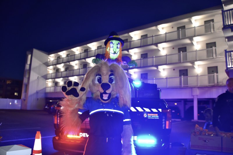 The Dewey Beach Police Department welcomes trick-or-treaters of all ages, especially the Dewey Dawg.