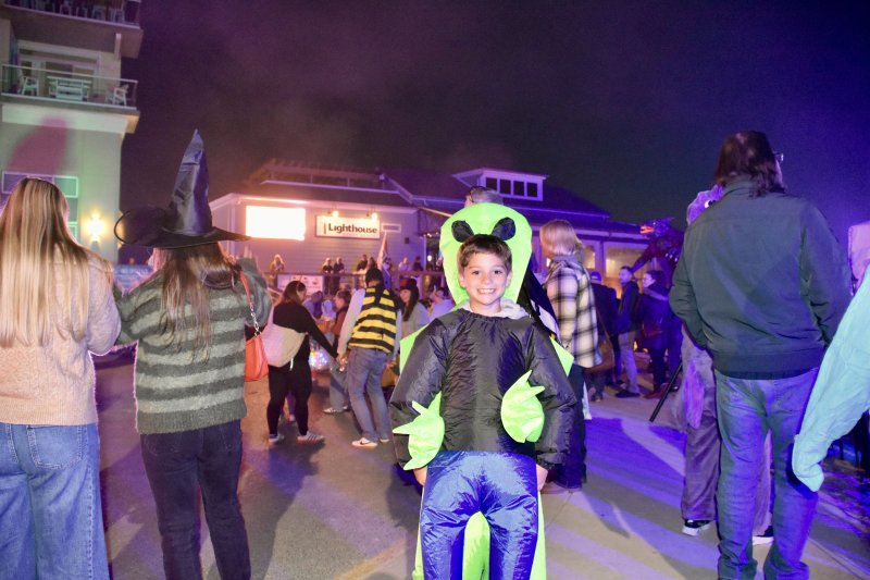 Asa Bevins, 9, alien-invades the DJ Dance Party.