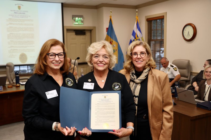 The City of Lewes honored the 120th anniversary of the Zwaanendael Women’s Club with a proclamation Oct. 13. The nonprofit contributes donations and volunteer hours to organizations like the Lewes Public Library, Lewes in Bloom, Epworth Food Pantry and many others. Shown are (l-r) Kathleen DeCataldo, legislation and public policy committee; Joyce Skrobot, president; and Amy Marasco, Lewes mayor.
BILL SHULL PHOTOS