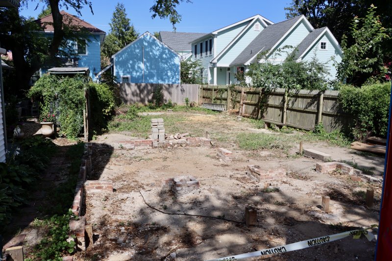 The now empty lot at 111 Coleman Ave. seen in August. The Daisey family wants to build a new house on the site, after the historic structure was condemned and torn down over the summer. HPARC approved renovations on the old house in 2024. But, Chair Kevin Mallinson said they must file a new application now that the house is gone.