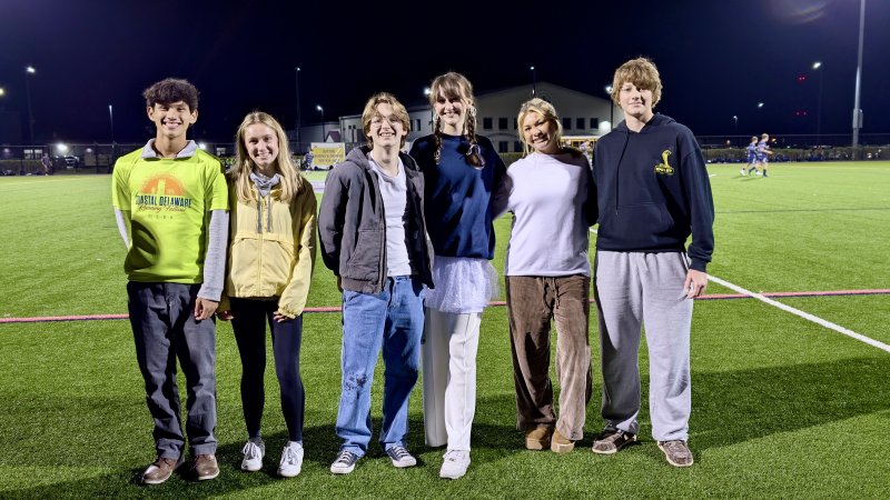 The senior court nominees include (l-r) Rocco Buonopane, Katya Geyer, Aiden Zook, Abby Whitcomb, Emma Feagans and Alec Dukes. AARON R. MUSHRUSH PHOTO