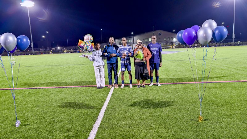 Seahawks senior Jesse Jean-Louise was escorted by his dad Phillipe, mom Keturah, brother Jovan and sister Josee.