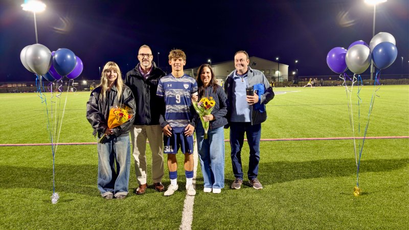 Sussex Academy senior George Sapna’s entourage included Justina Thomas, Jared Armiger and George and Bella Sapna.