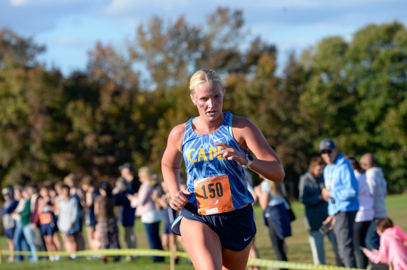 Natalie Schneider of Cape pushes to a time of 20:06.