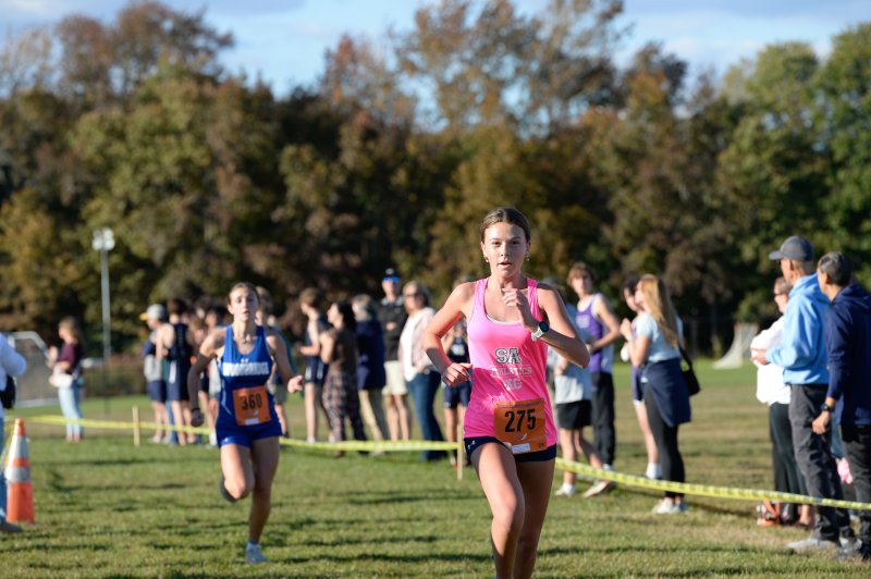 Jordan Blades of Sussex Academy heads home with a time of 20:39.
