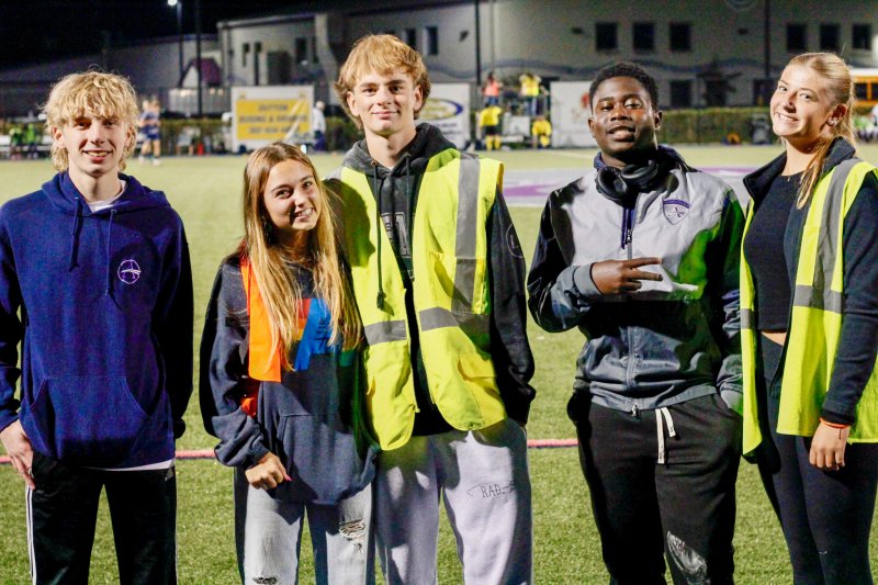 The sophomore court nominees include (l-r) Mason Shade, Logan Stiles, Cooper Hagy, Abi Cenou and Cali Painter. AARON R. MUSHRUSH PHOTO