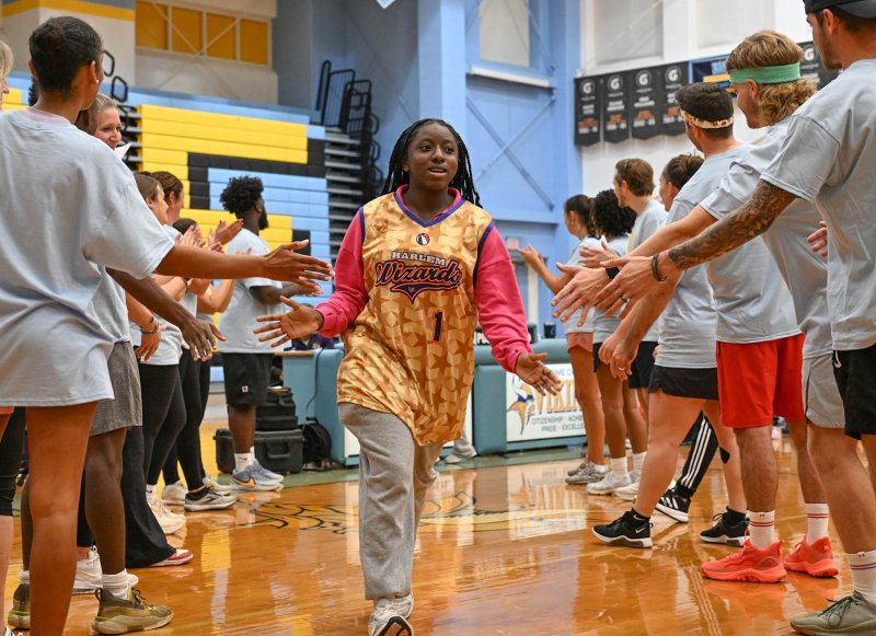 Melody Sivels is introduced before the event.