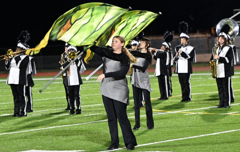 Kaitlyn Grant performs with the Sussex Tech band.
