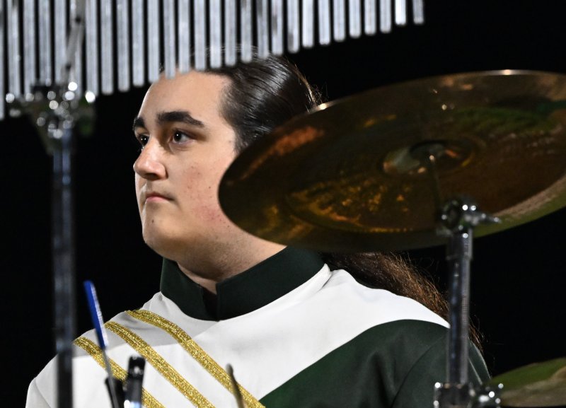 Fronting the Indian River’s percussion section is Kaden Richardson.