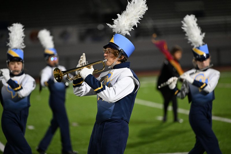 Cape’s Lucas Brianceau plays a solo on his trumpet.