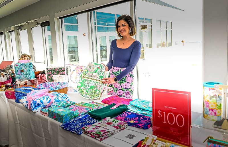 Pink Leopard boutique displays Lilly Pulitzer fashions at the event.