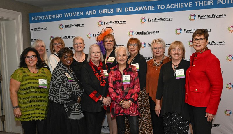 Fund for Women board members are in back (l-r) Susan Rivers, Susan Millard, Kelly Sheridan, Joan Millard, Sarah Gilmour and Cheryl Mitchell. In front are Gina D’Alfonso, Jvonne Oliver, Vickie Burrier, Debra Quinton, Ginny Smith and Marge Worrell.