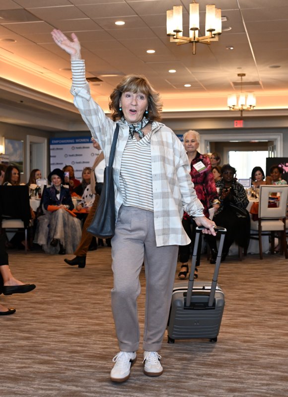 Shirley Townsend wears a flannel mix from Coral Cove.