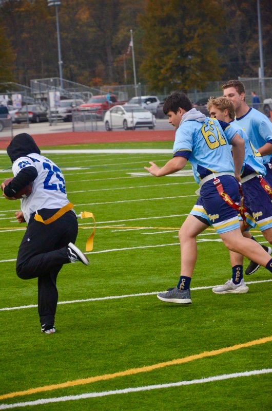 Cavaliers senior Adriano Pino races upfield.