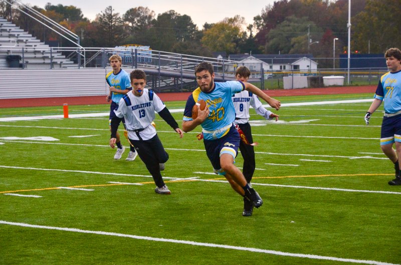 Vikings junior Jaxon Benton shows off his speed on this carry.