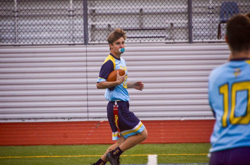 Vikings senior Mason Trench strolls in for two on a Michael Anthony pass.