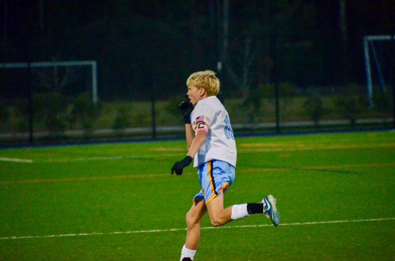 Vikings eighth-grader Liam Tyndall silences the crowd.