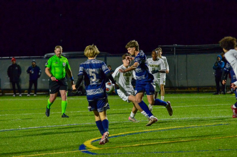 Sussex Academy senior Chase Ballinger was all over the pitch.