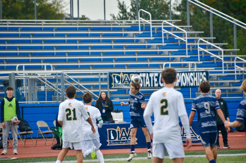 Seahawks senior Liam Stegall keeps his head in the game.