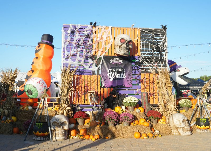 A sign at the entrance of Schellville’s Wicked Brew Fest reads, “It’s fall, y’all.”