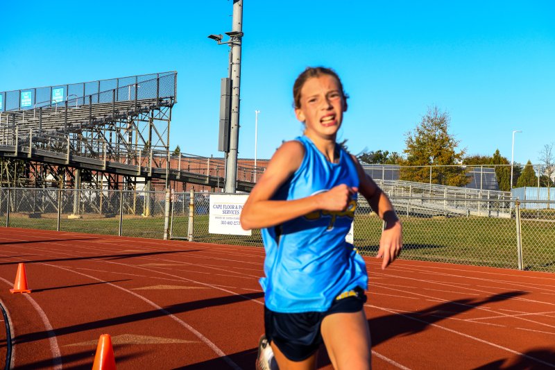 Emily Hilton of Beacon wins the girls’ race.