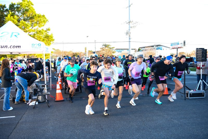 The start of the Rylie’s Smile Turkey Escape 5K.