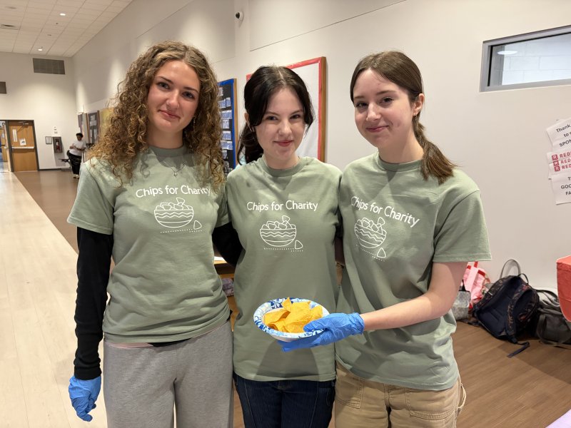 Among the students helping to organize the event are (l-r) Gabrielle Yablonski, Kaylie Pederson and Caitlin Redick. RYAN MAVITY PHOTO