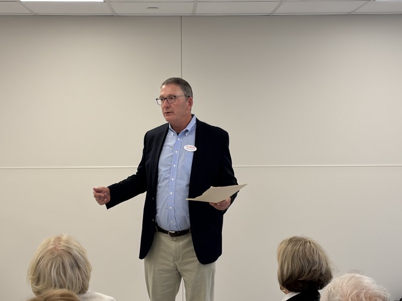 Charlie Burton, son of Ann Burton, speaks of his mother and what the new center will mean for the Milford community.