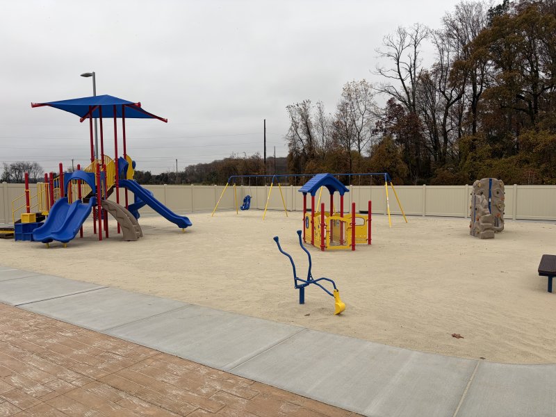 One of two outdoor playgrounds at the Ann Burton Center for Children.