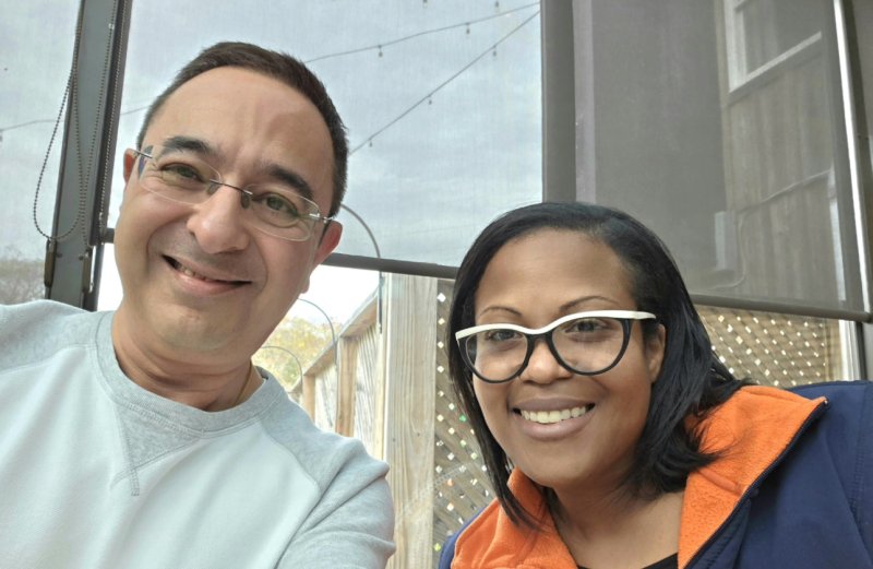 Sanjay Ohri, left, recently met with Rep. Alonna Berry, D-Milton, to discuss funding for homeschoolers. SUBMITTED PHOTO