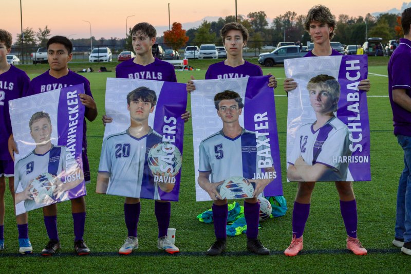 All four seniors on the team not only had posters, but were also named captains for the game.