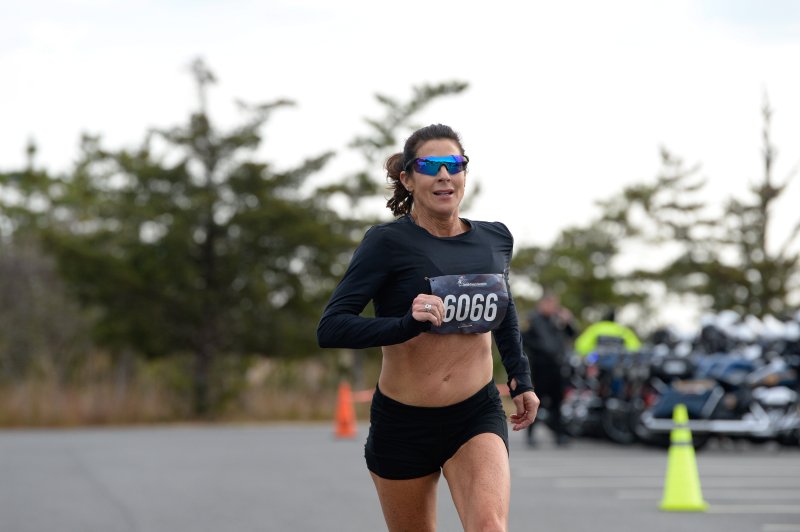 Teri Welsh, 58, finishes second in the Tunnel to Towers race.