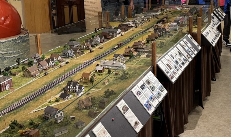 Created by local historian Paul Lovett, the Golden Age of Rehoboth Beach diorama depicts a working locomotive and more than 60 handmade replicas of the homes and businesses that graced the Avenue during the railroad era, when visitors came to the beach by train. SUBMITTED PHOTO