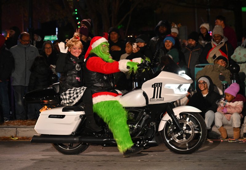 Grinch of the Steel Horse Knights is an easy rider with his riding partner.