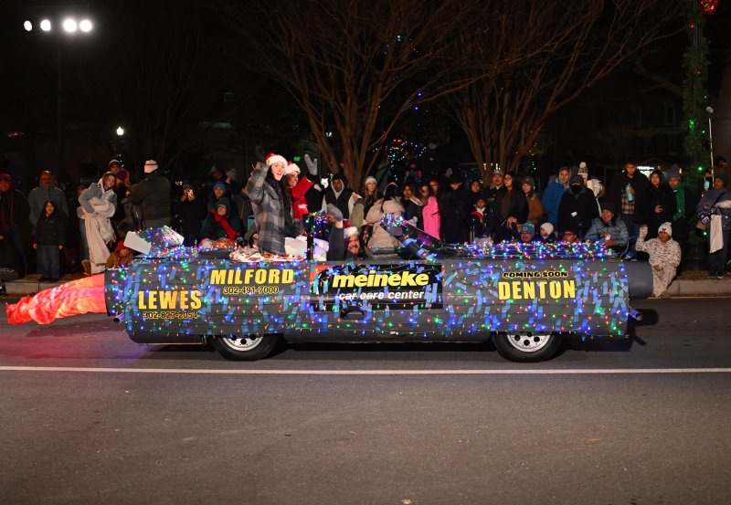 Here comes the Meineke muffler car.