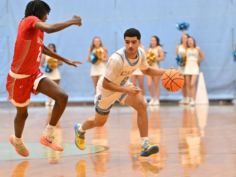 Cape senior Lamar McCoy controls the rock in the mid-court.