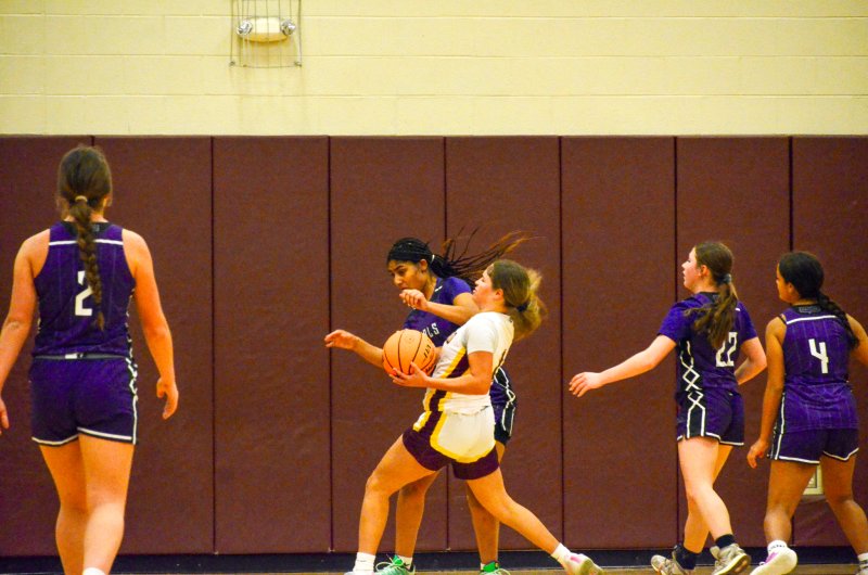 Milford senior Tristen Showell completed an and-one to bring the Bucs within two late in the third quarter.