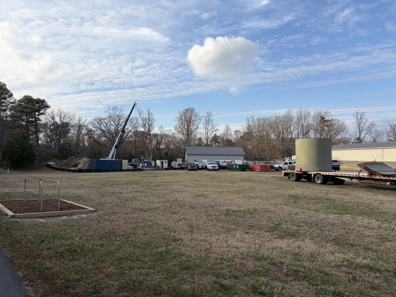 Milton Town Council granted the contractor on the town’s water tower project the ability to work additional weekend hours in order to keep the project on schedule. The water tower on Federal Street is expected to be completed by October. RYAN MAVITY PHOTO