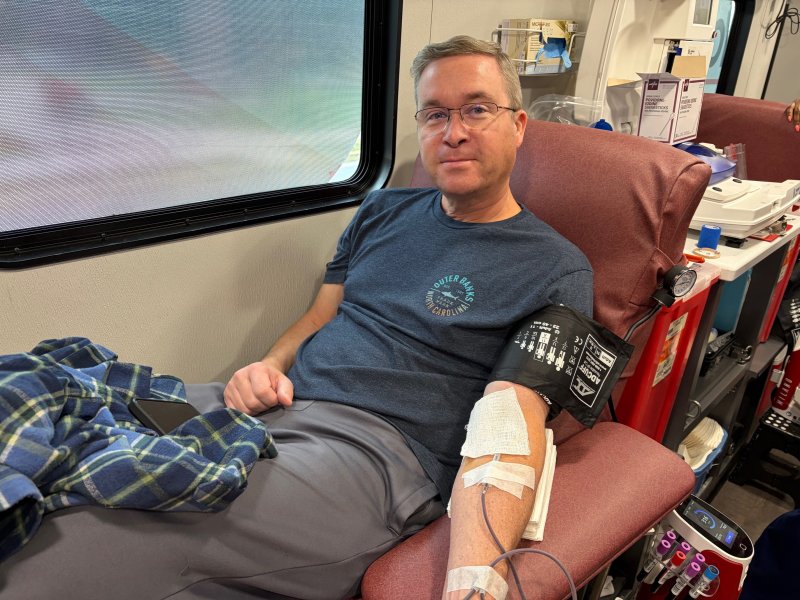 Blood donors such as Ryan Baron can give every 56 days, and platelet donors can give twice per month. RYAN MAVITY PHOTOS