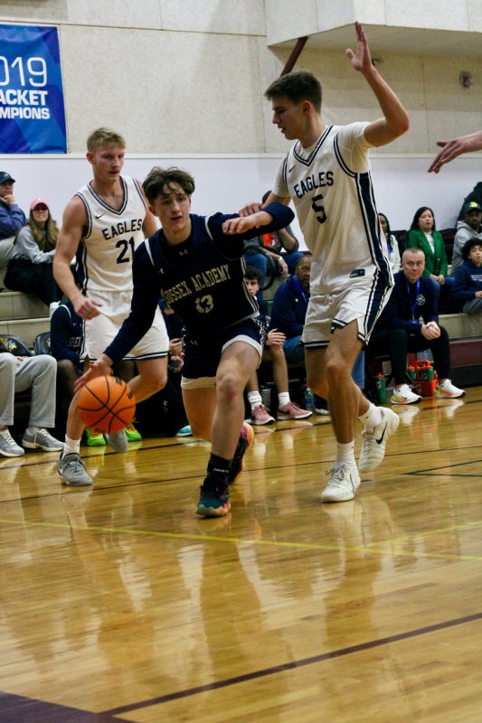Seahawks senior Tate Sickler shields the ball on offense.